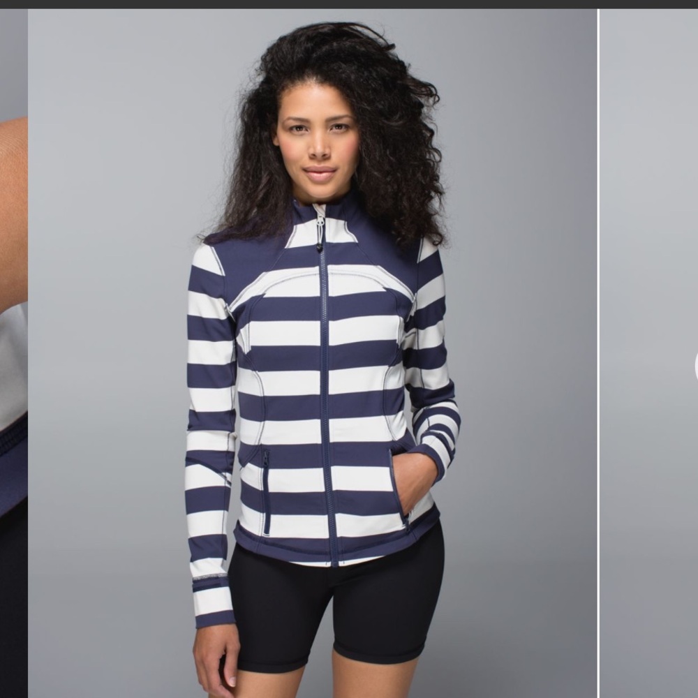 Lululemon Athletica Striped Zip-Up Hoodie